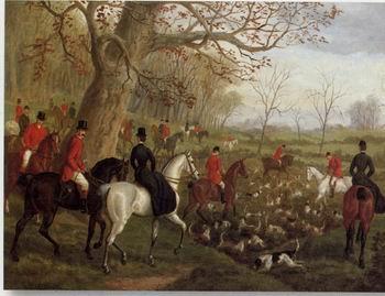 unknow artist Classical hunting fox, Equestrian and Beautiful Horses, 075. France oil painting art